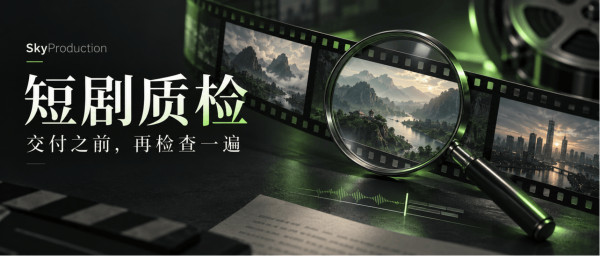 别让一部片子倒在交付前：SkyProduction 抢先首发短剧质检
