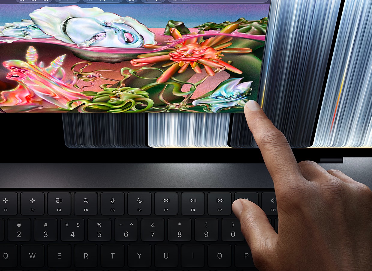 苹果触屏 MacBook Pro 应用适配情况:Lightroom、达芬奇、C4D、Office 等今年晚些时候支持