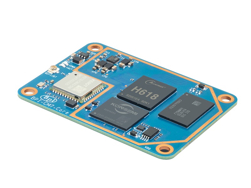 香蕉派推出 BPI-CM7 核心板:全志 H618 + LPDDR4 + eMMC