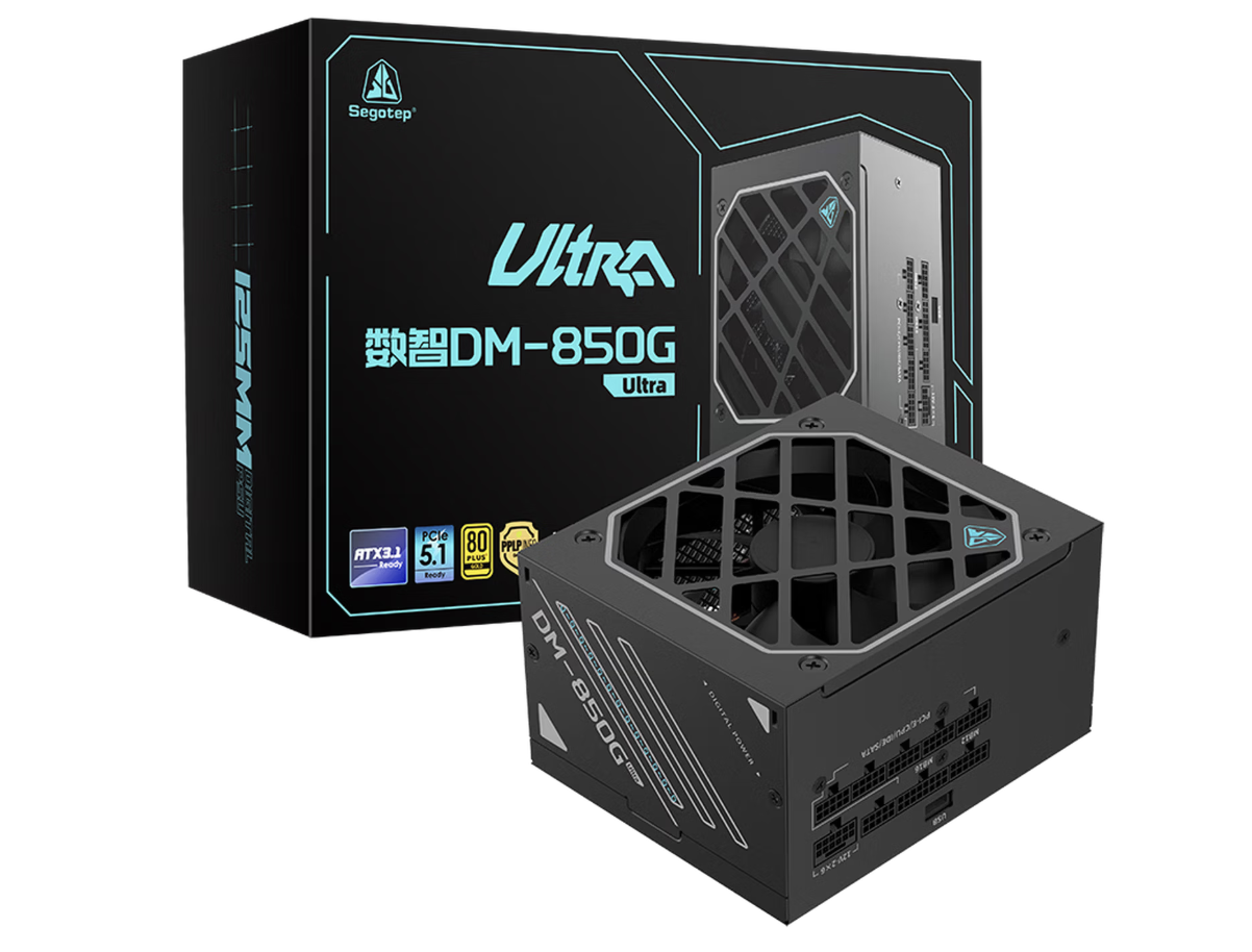 鑫谷推出数智 DM-850G Ultra 电源：标配 12V-2x6 显卡强流供电线、十年质保，黑白双色均售 659 元