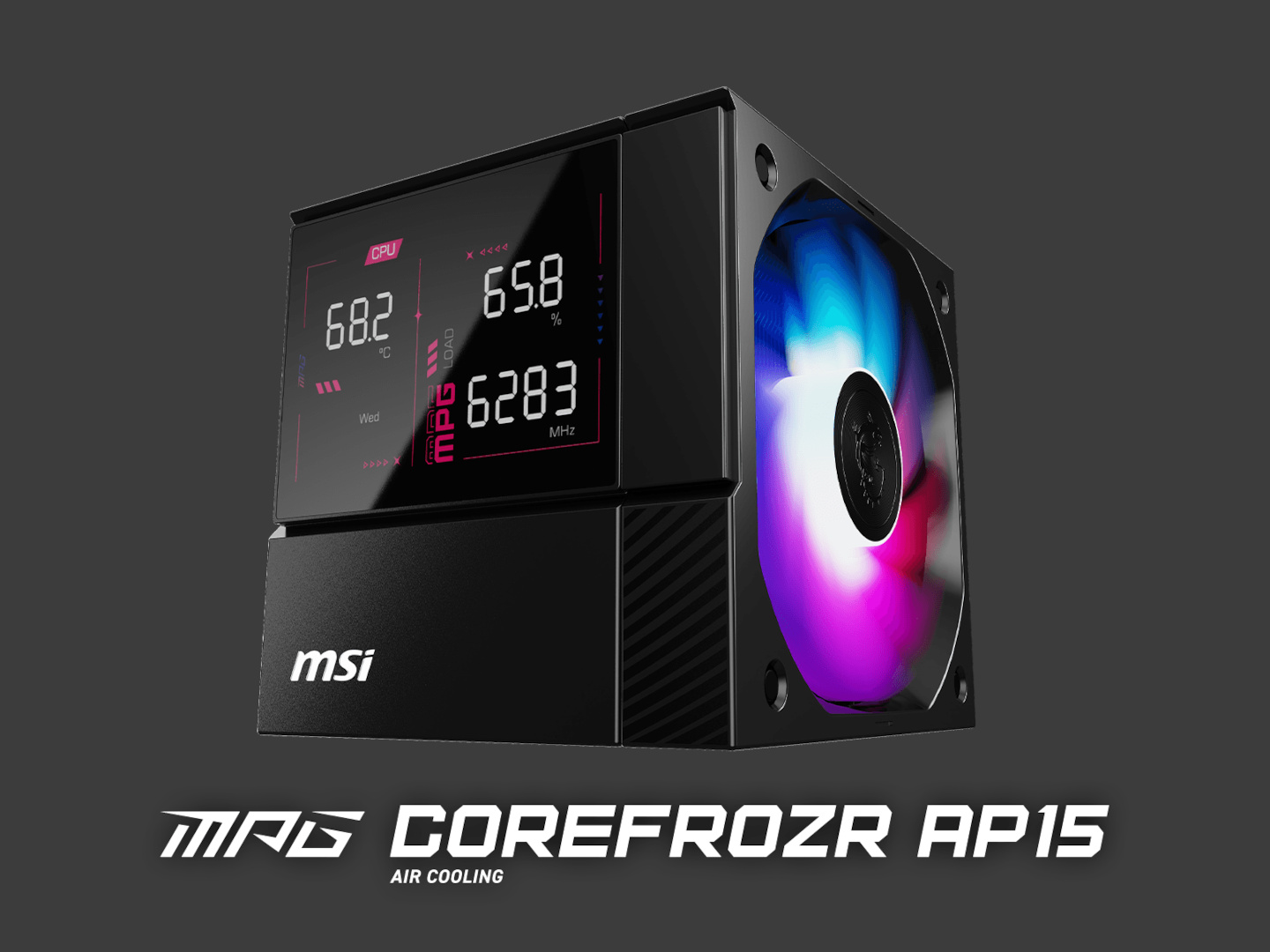 微星首款带屏风冷 MPG COREFROZR AP15 上市:三路数显,549 元
