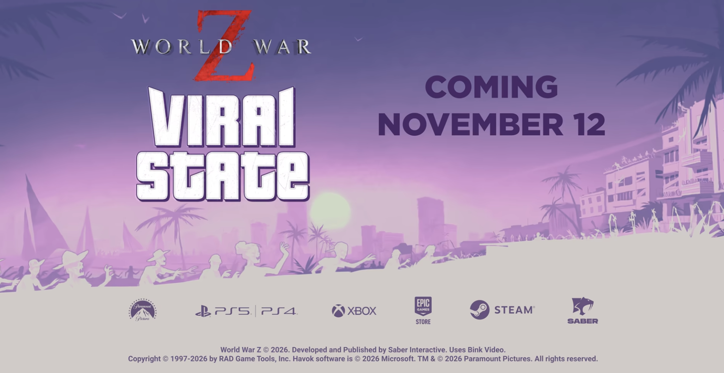 致敬《GTA6》：游戏《僵尸世界大战》将于 11 月 12 日推出“Viral State”更新，带来迈阿密地图