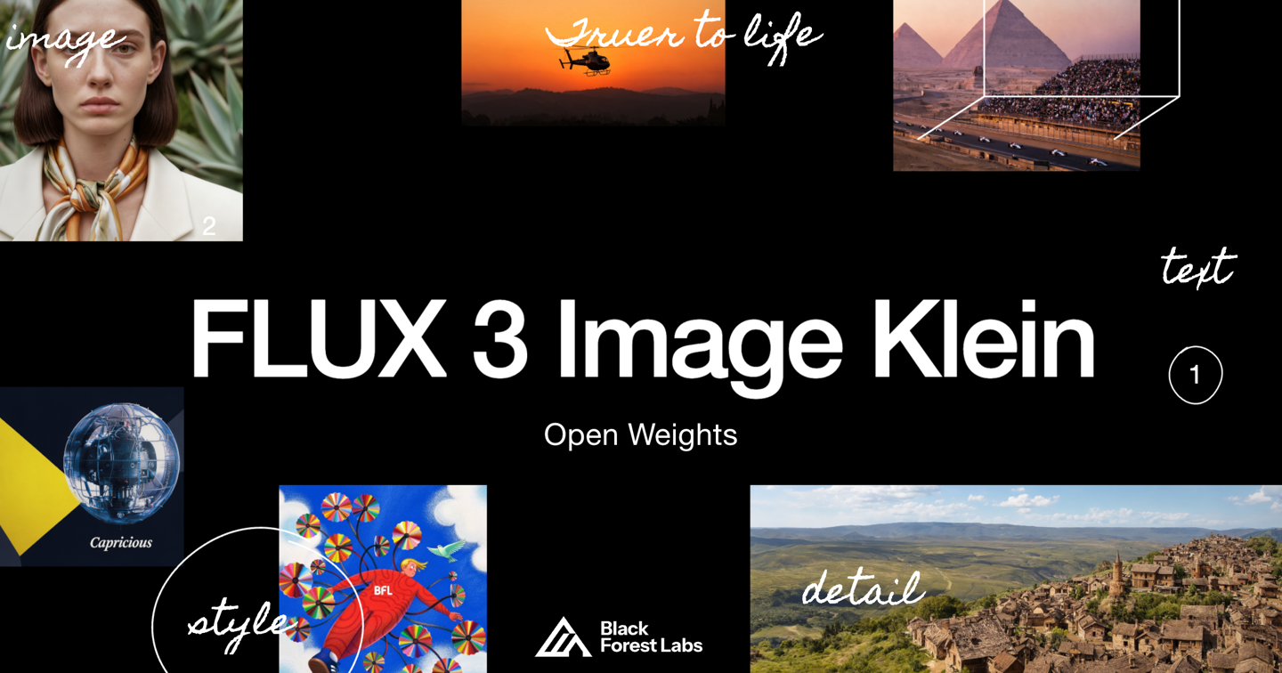8GB 显存即可运行:5.6B 图像生成模型 FLUX 3 Image Klein 发布