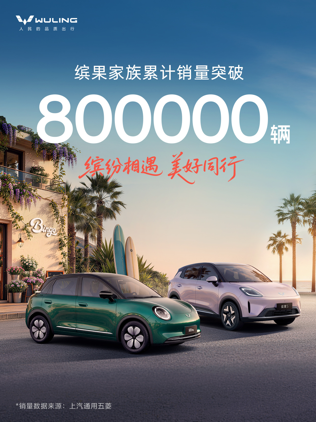 上市三年,五菱缤果家族累计销量突破 80 万辆