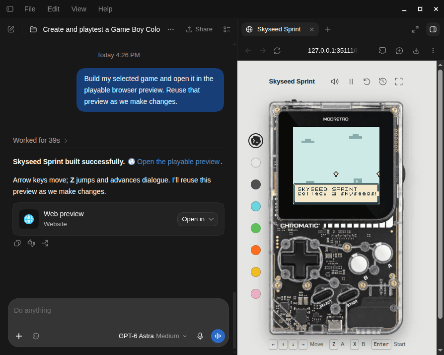 OpenAI 推出 Codex 专用插件，可用自然语言 AI 制作 Game Boy 风格游戏
