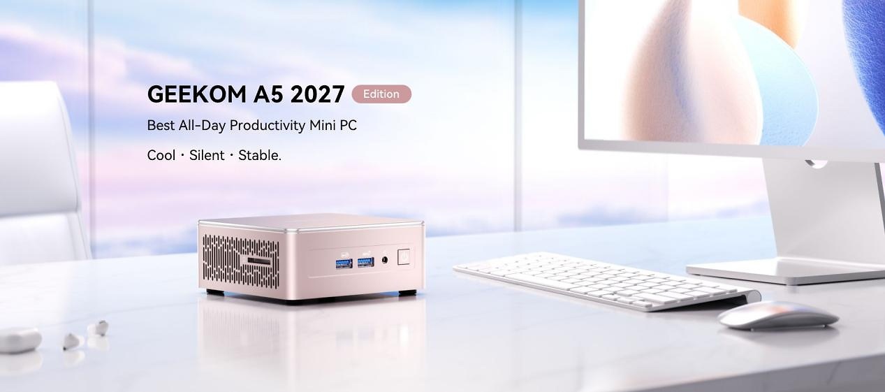 GEEKOM 发布 A5 2027 迷你主机:基于 AMD 锐龙 7 7730U,提供 3 盘位