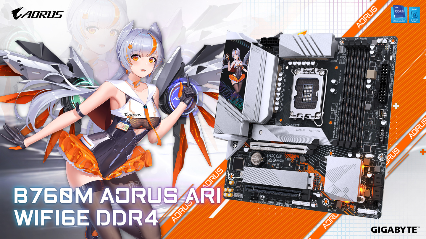 顺应市场变化,技嘉推出 B760M AORUS ARI WIFI6E DDR4“雕妹”主板