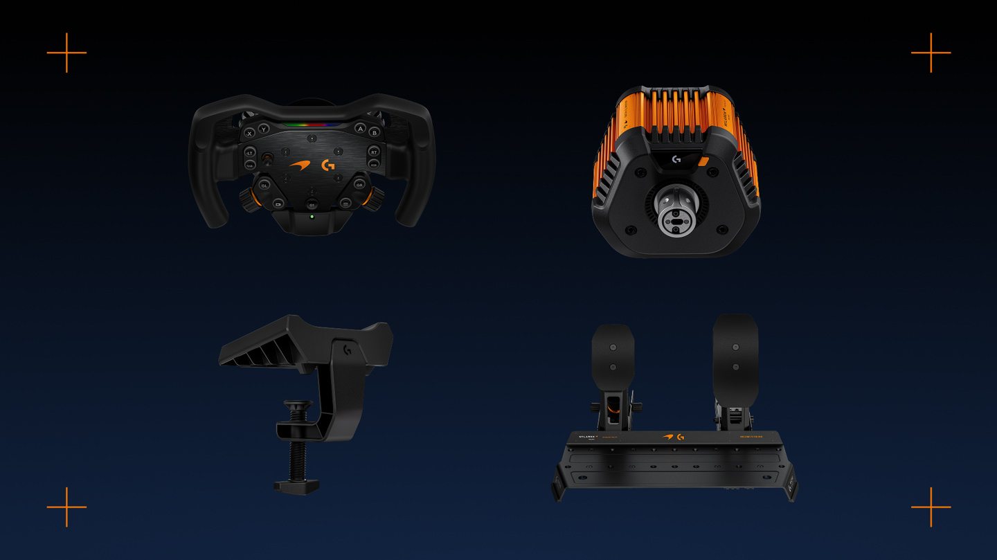 罗技 G 推出迈凯伦联名 RS50 McLAREN RACING BUNDLE 驾驶模拟套件