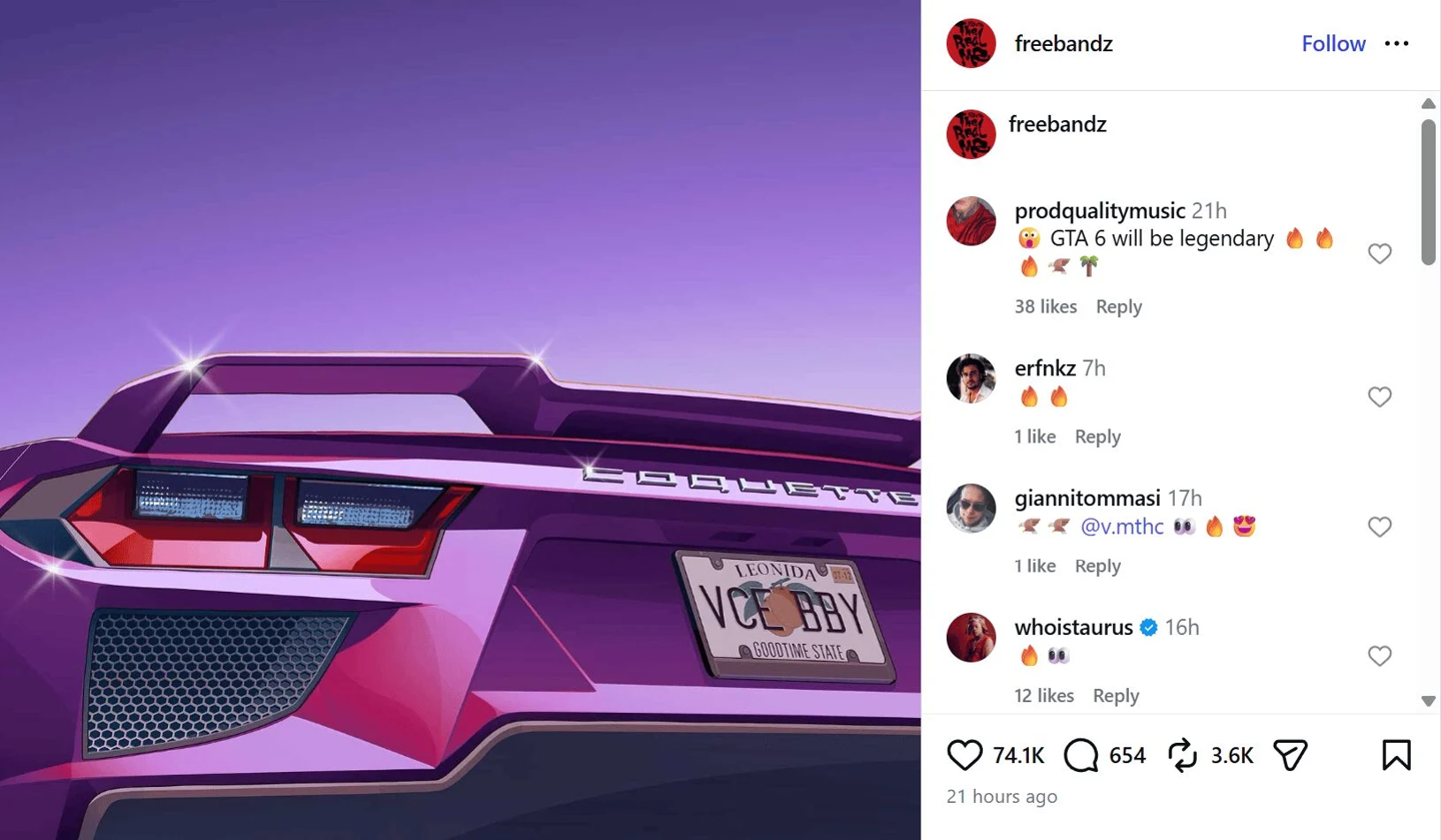 多名欧美艺人集体发帖,暗示自己将入选《GTA 6》电台音乐或出任 DJ