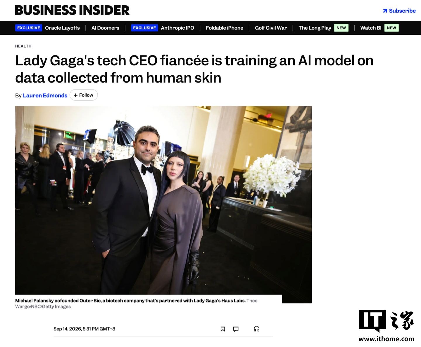 揭秘 Lady Gaga 未婚夫迈克尔 · 波兰斯基最具雄心项目:用从人类皮肤收集的数据训练 AI