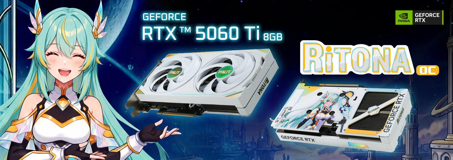 同德发布“二次元”主题显卡 GeForce RTX 5060 Ti 8GB RiTONA OC