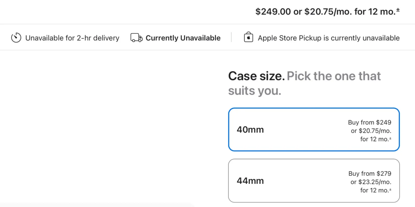 SE 4 要登场?苹果美国官网 Apple Watch SE 3 智能手表显示售罄