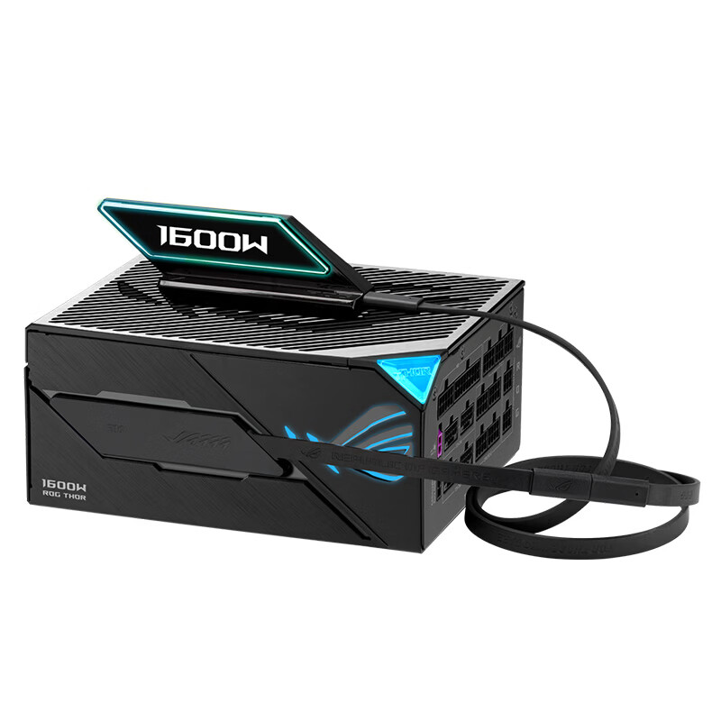 华硕 ROG 雷神 3 代 1600W EVO 氮化镓钛金电源国行发售:配磁吸 OLED 显示屏、10 年质保,5999 元