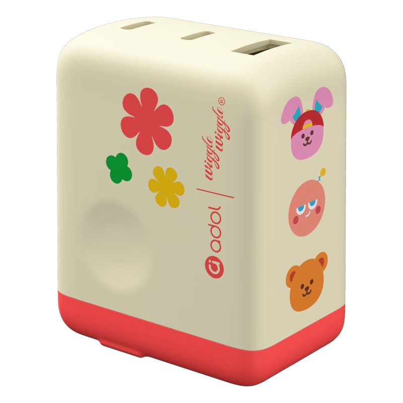 华硕 a 豆 100W 氮化镓充电器 Wiggle 联名款上架:2C+1A,支持小米澎湃秒充,169 元